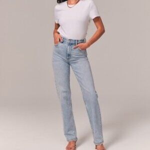 Abercrombie The '90s Straight Ultra High Rise Jeans